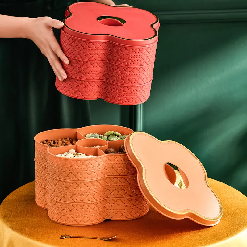Red Light Luxury Fruit Compartment Box with Lid - Image 7