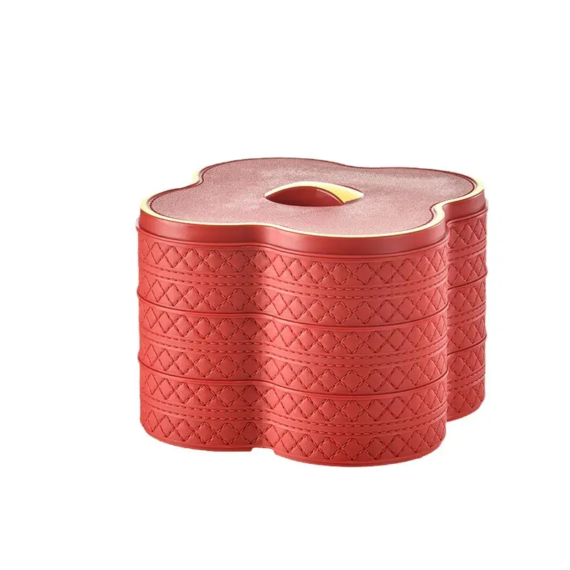Red Light Luxury Fruit Compartment Box with Lid - Image 8