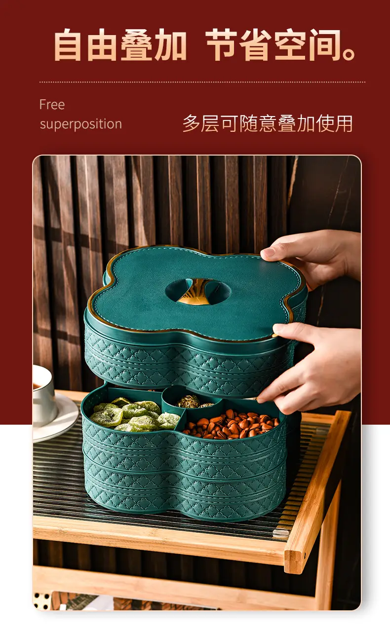Red Light Luxury Fruit Compartment Box with Lid — feature 16