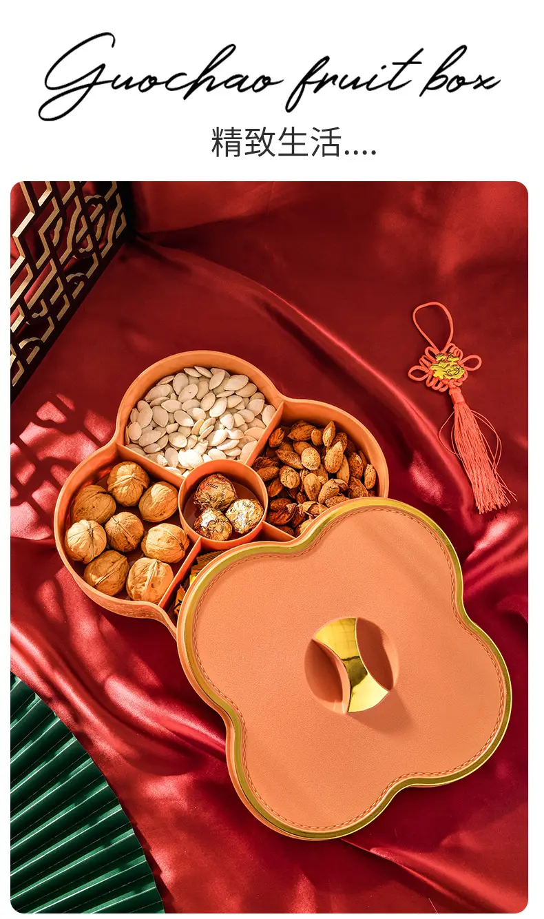 Red Light Luxury Fruit Compartment Box with Lid — feature 17