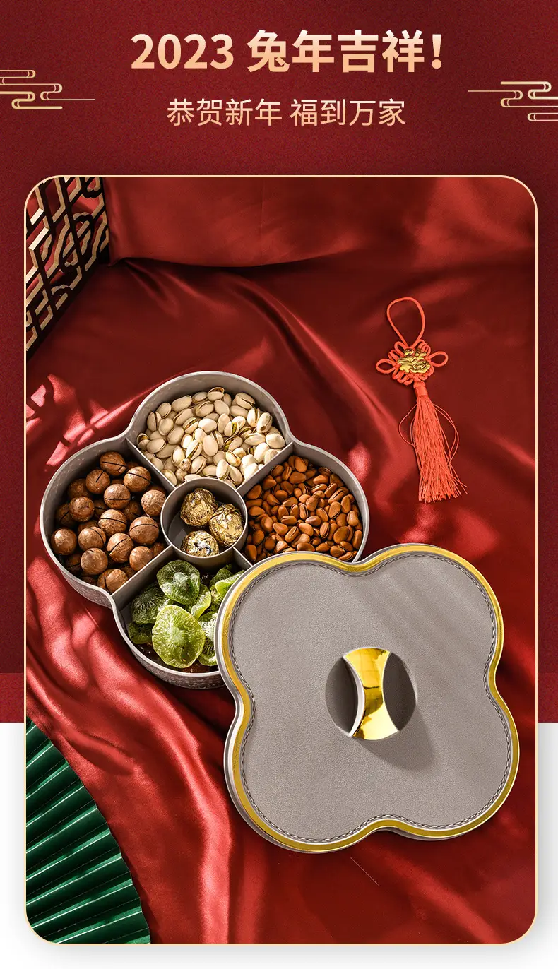 Red Light Luxury Fruit Compartment Box with Lid — feature 22