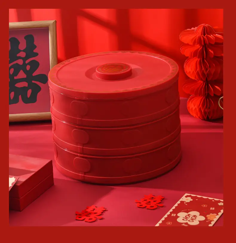 Red Light Luxury Fruit Compartment Box with Lid — feature 26