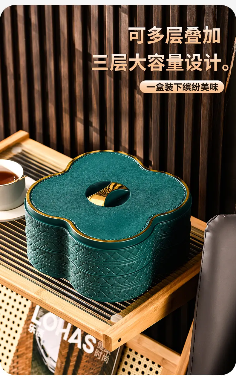Red Light Luxury Fruit Compartment Box with Lid — feature 5
