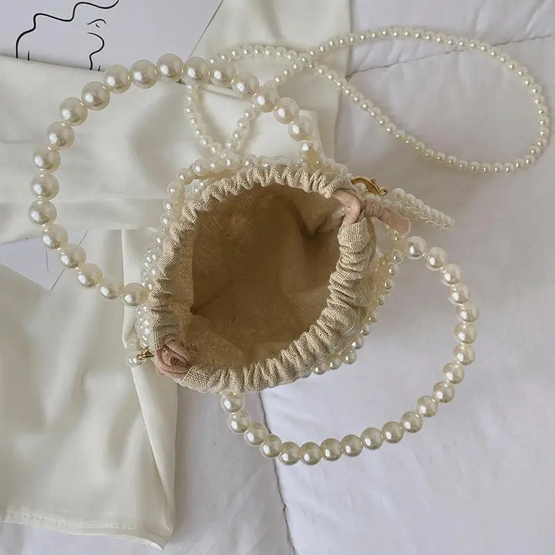 Pearl Crossbody Bag for Women with Hollow Beads Design - Image 5