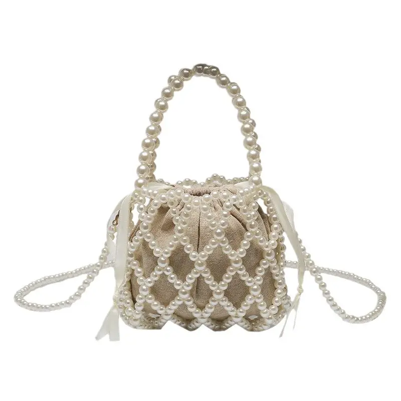 Pearl Crossbody Bag for Women with Hollow Beads Design - Image 6