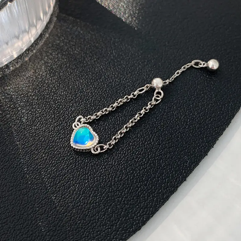 Women's Elegant Thai Silver Moonstone Pull Ring - Image 3