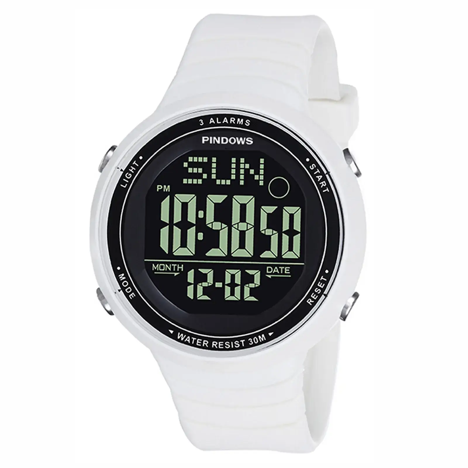 Digital Waterproof Alarm Clock with Red Band - Image 2