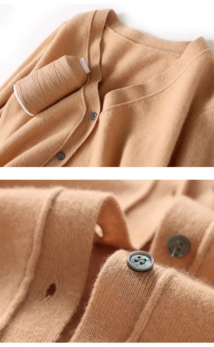 Green Knitted V-Neck Cardigan for Women — feature 39