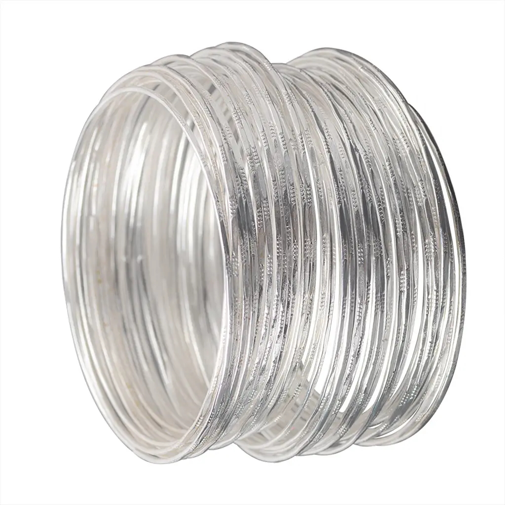 Silver Matte Carved Hand Ring Bracelet for Women - Image 5