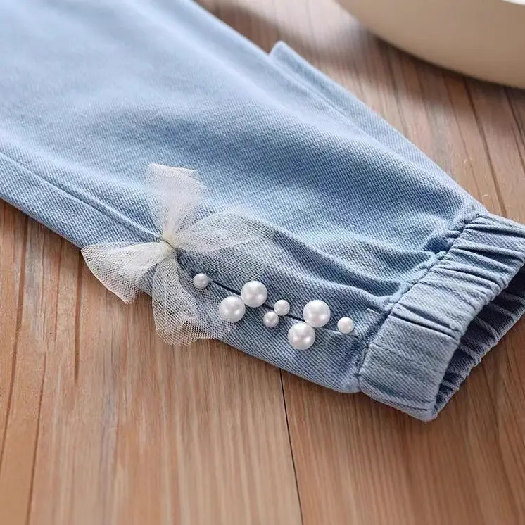 Girls Jeans Blue Korean Style Spring Autumn 2025 - Image 3