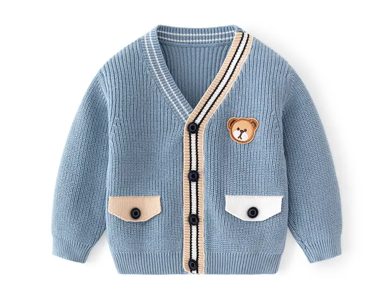 Korean Style Beige Knitted Baby Sweater for Kids — feature 13