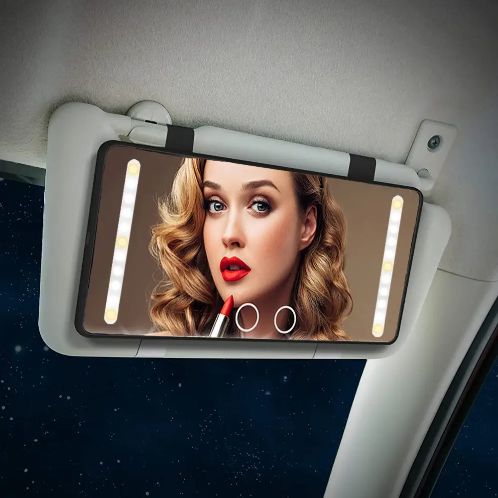 Car Vanity Mirror with LED Light for Smooth View