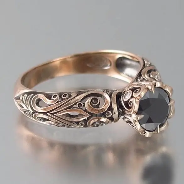 Huajie Silver White Zircon Floral Ring for Women - Image 2