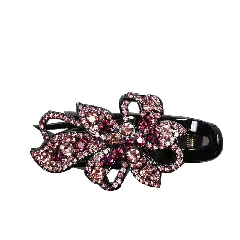 Korean Style Shark Clip Hair Accessory Black Rhinestone - Image 10
