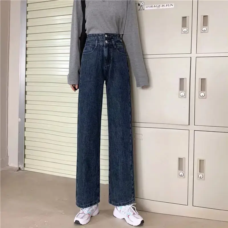 Women Jeans High Waist Wide Leg Straight Pants Loose Fashion Summer 2022 - Image 7