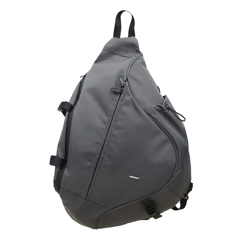 Japanese Tooling Crossbody Bag for Men Black Nylon - Image 4