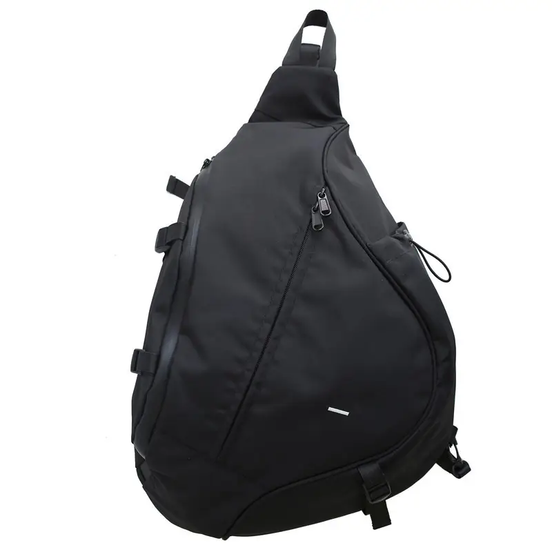 Japanese Tooling Crossbody Bag for Men Black Nylon - Image 3