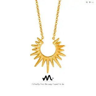 Gold Plated Rose Pendant Necklace Set for Women — feature 4