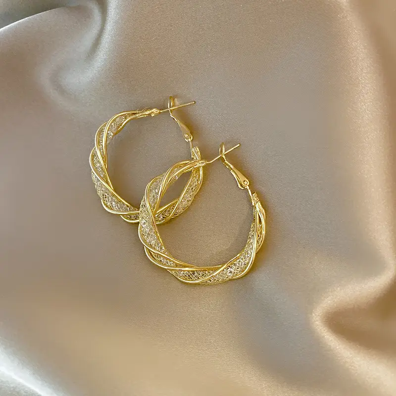 Gold Plated Hoop Earrings for Women Wholesale - Image 4