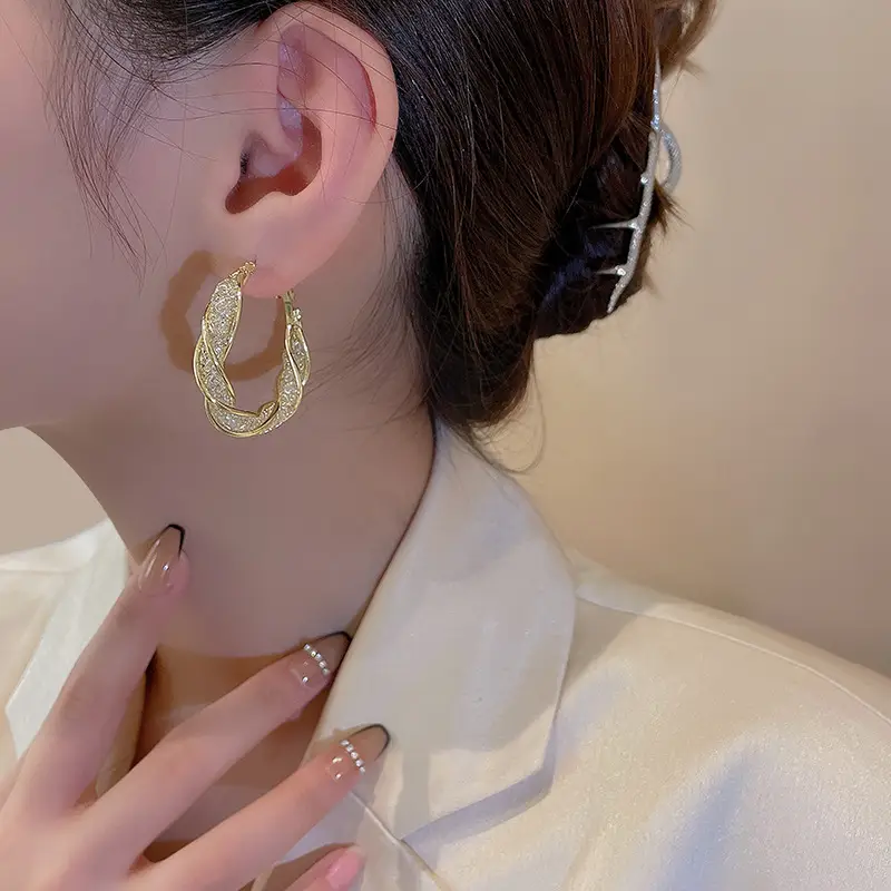 Gold Plated Hoop Earrings for Women Wholesale - Image 6