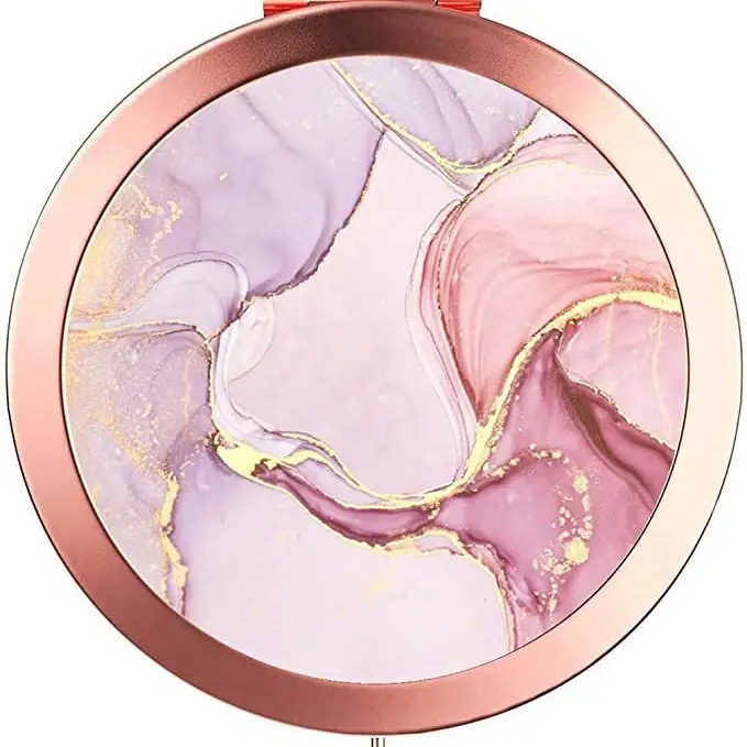 Golden HD Sublimation Makeup Mirror with Eiffel Tower Design - Image 2
