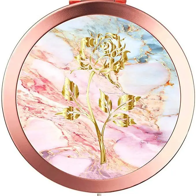 Golden HD Sublimation Makeup Mirror with Eiffel Tower Design - Image 6