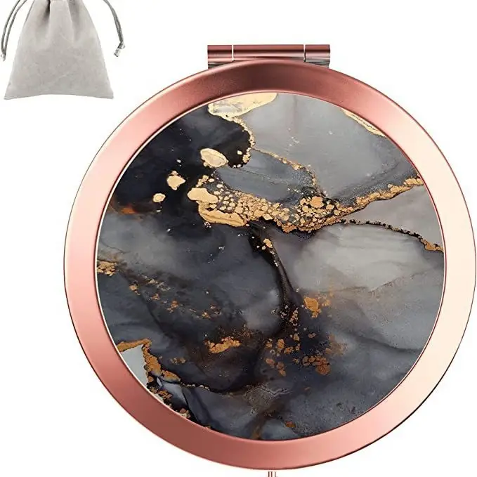 Golden HD Sublimation Makeup Mirror with Eiffel Tower Design - Image 7