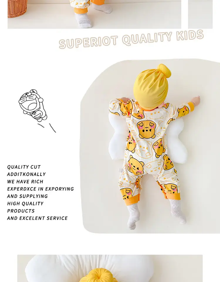 Baby Drawon Suit Purple Bow Patches Pajamas — feature 10
