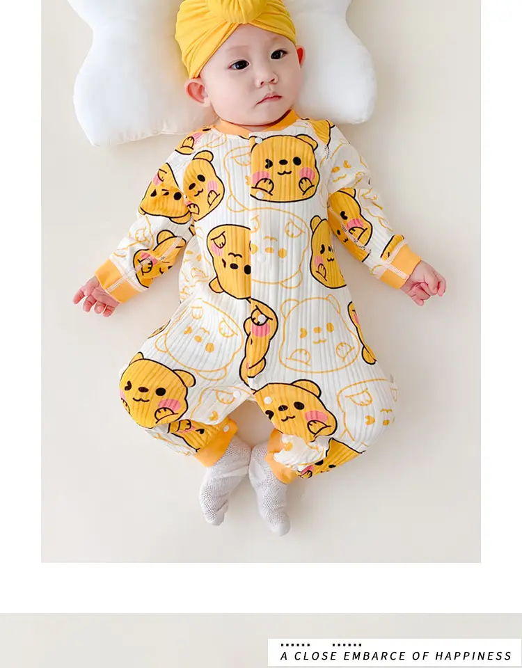 Baby Drawon Suit Purple Bow Patches Pajamas — feature 11