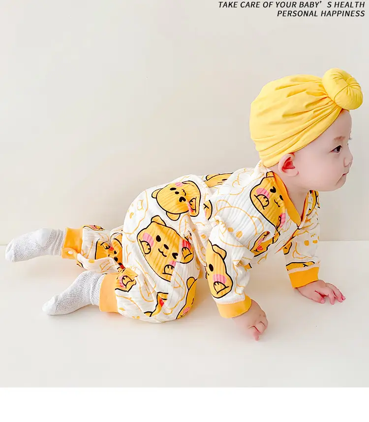 Baby Drawon Suit Purple Bow Patches Pajamas — feature 12