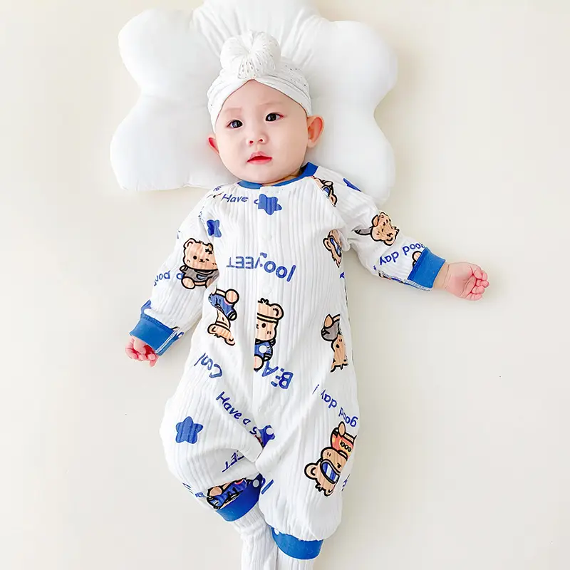 Baby Drawon Suit Purple Bow Patches Pajamas - Image 10