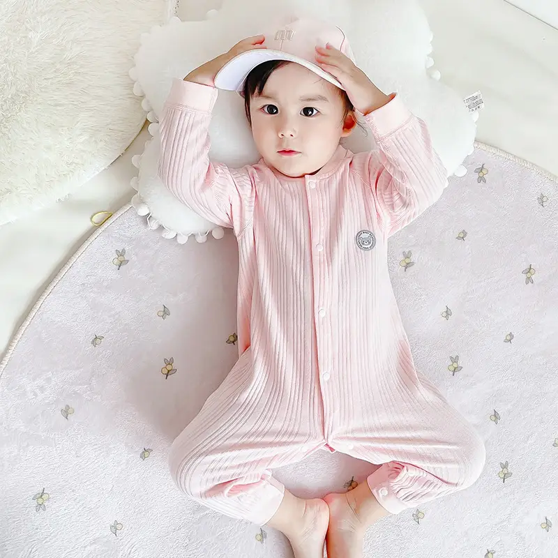 Baby Drawon Suit Purple Bow Patches Pajamas - Image 16