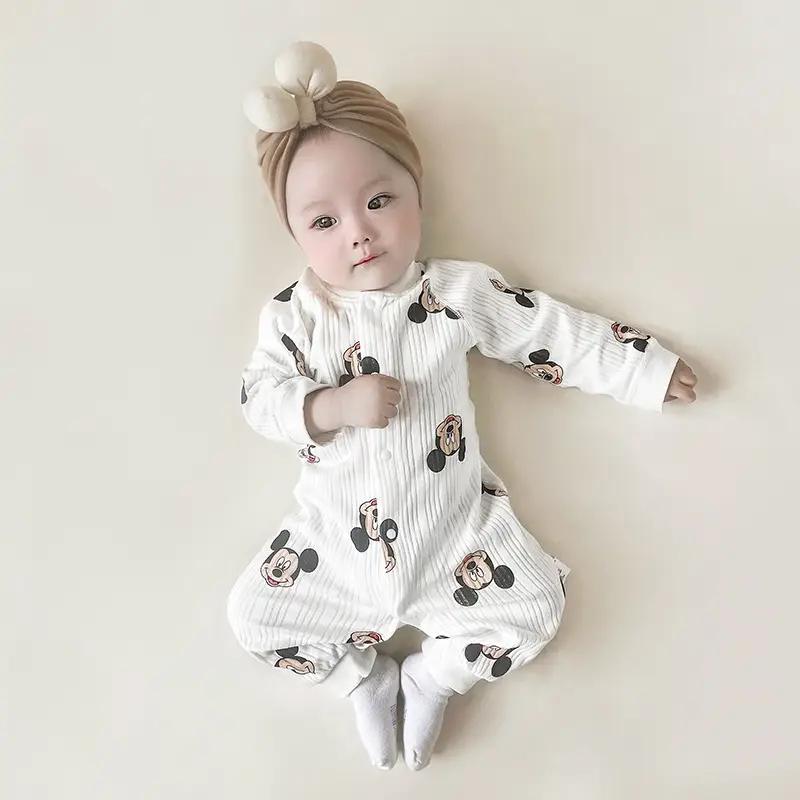 Baby Drawon Suit Purple Bow Patches Pajamas - Image 6