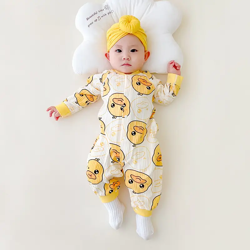 Baby Drawon Suit Purple Bow Patches Pajamas - Image 9