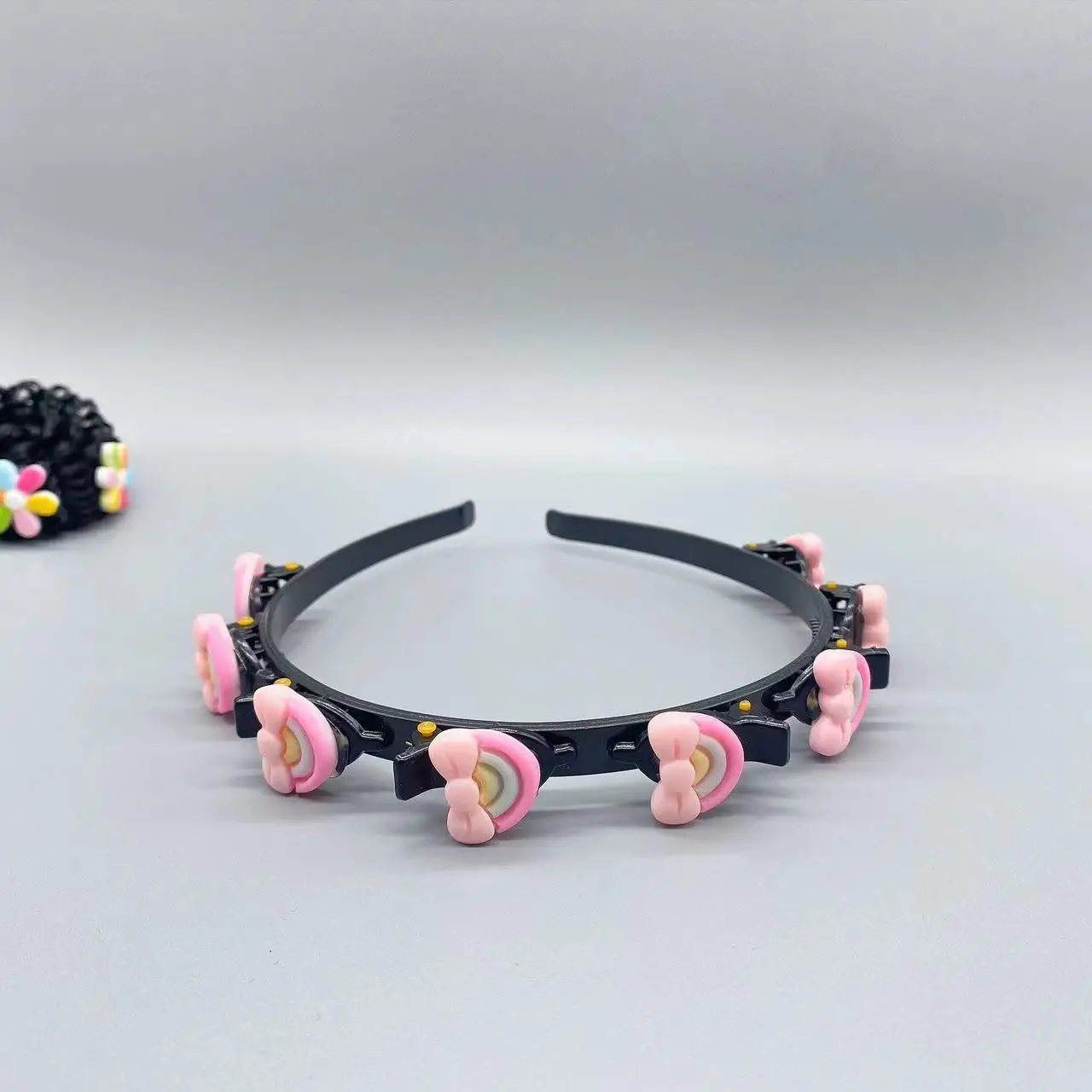 Pink Butterfly Hairband for Girls, 11.3cm, Multi-Layer Hollow Design - Image 13