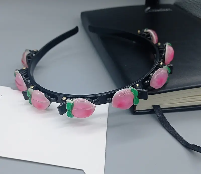 Pink Butterfly Hairband for Girls, 11.3cm, Multi-Layer Hollow Design - Image 15