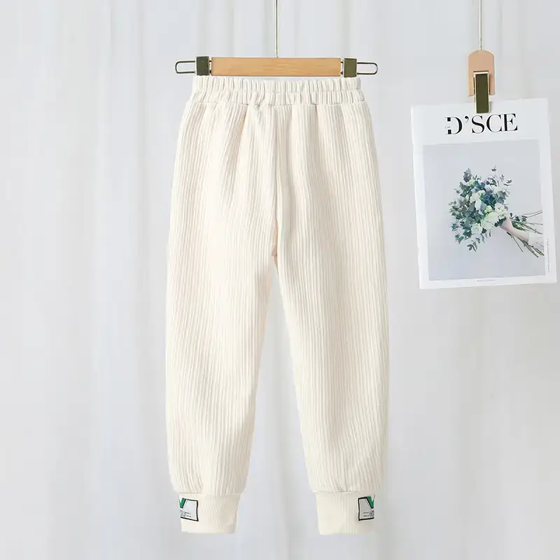 Women Chenille Sweatpants Black White Set - Image 6