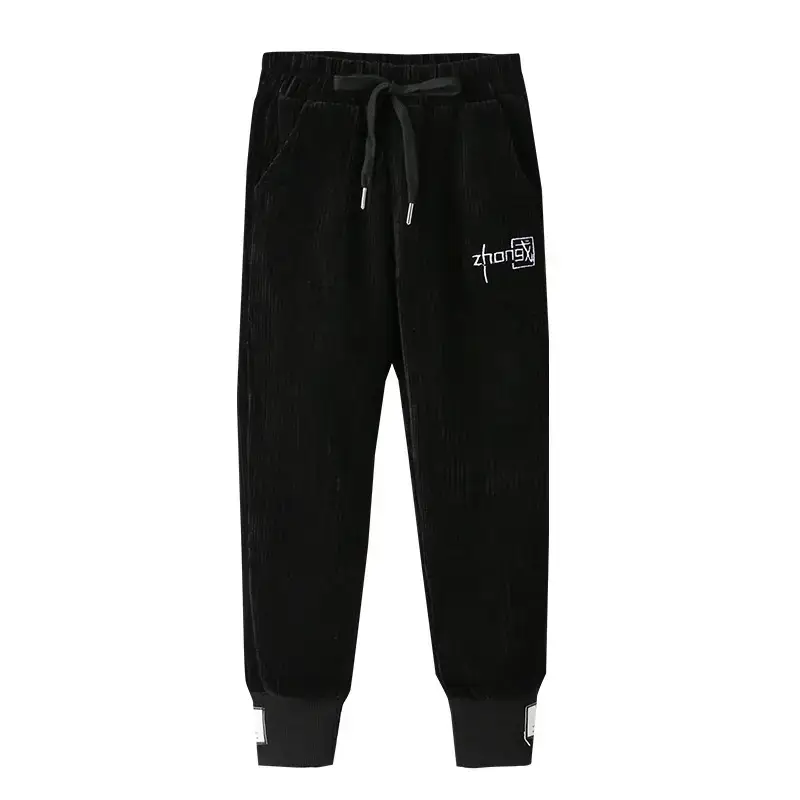 Women Chenille Sweatpants Black White Set - Image 7