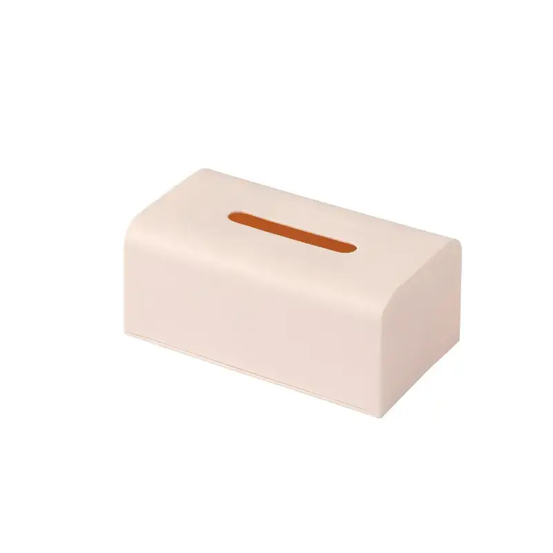 Modern White Rectangular Tissue Box for Living Room & Desk