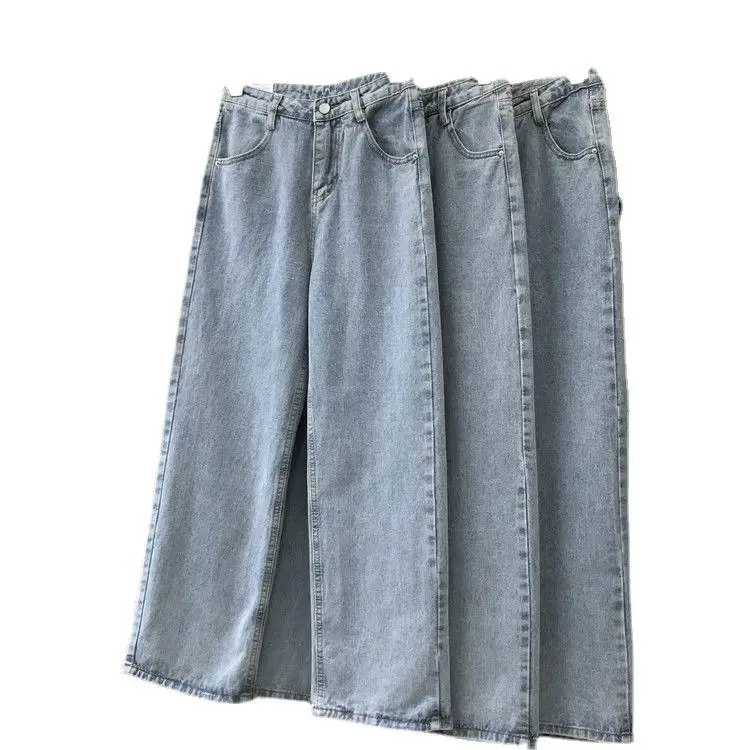 Women High Waist Straight Leg Jeans Korean Style Loose Fit - Image 9