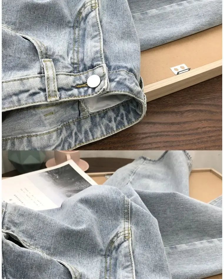 Women High Waist Straight Leg Jeans Korean Style Loose Fit — feature 13