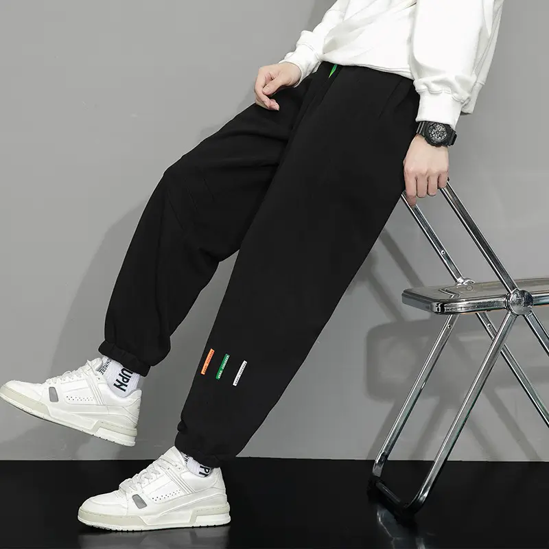 Men Oversize Grey Sweatpants Plus Size Loose Fit