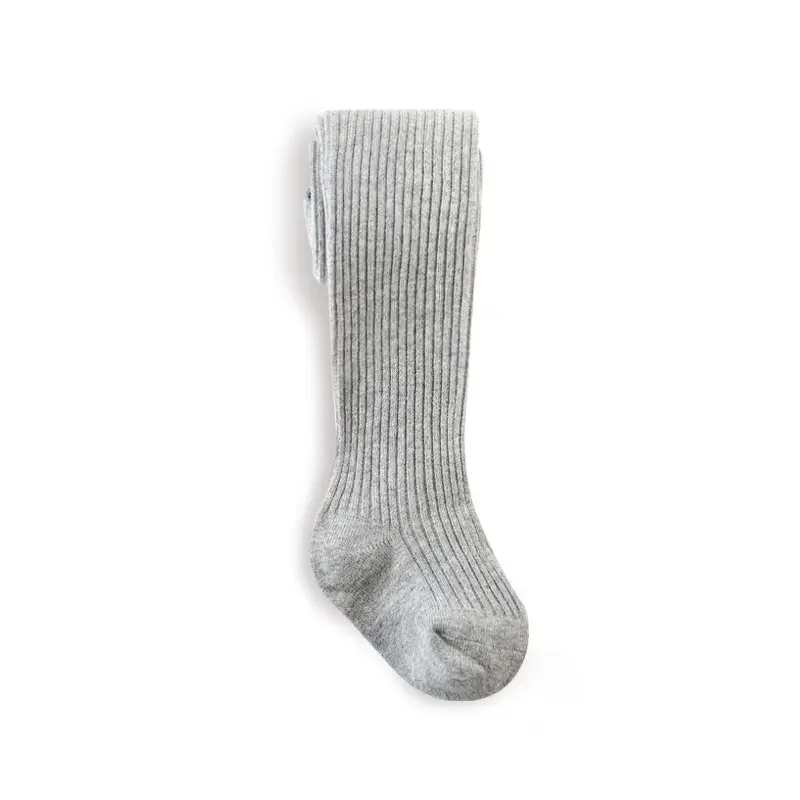 Girls Cotton Pantyhose Socks Solid Beige Spring Autumn - Image 6