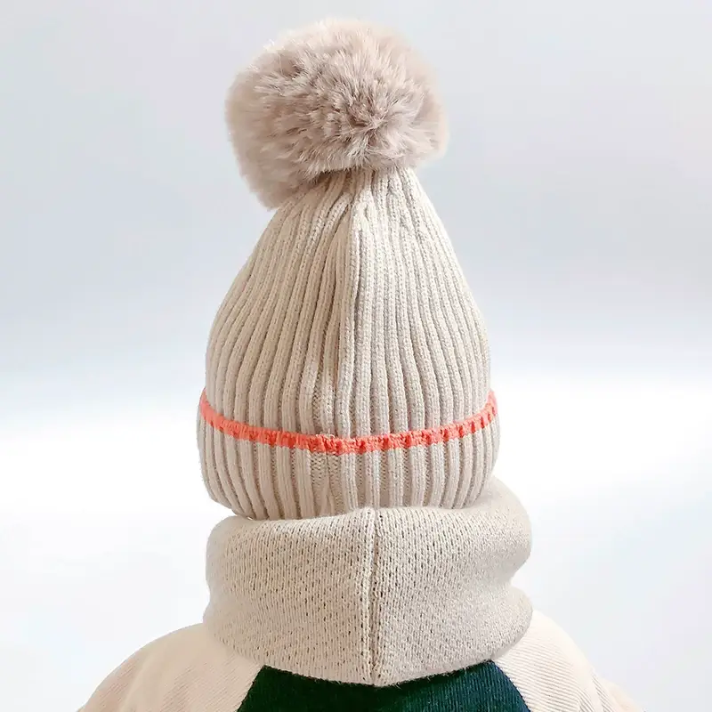 Cartoon Penguin Kidsren's Knitted Hat Winter New Kidsren's Hat Baby Warm Scarf Set Baby Woolen Hat — feature 14