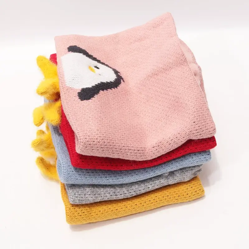 Cartoon Penguin Kidsren's Knitted Hat Winter New Kidsren's Hat Baby Warm Scarf Set Baby Woolen Hat — feature 17