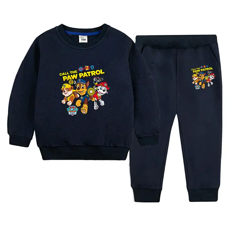 Wang Wang Boys Orange Cartoon Sweatpants Set 2022 — feature 10
