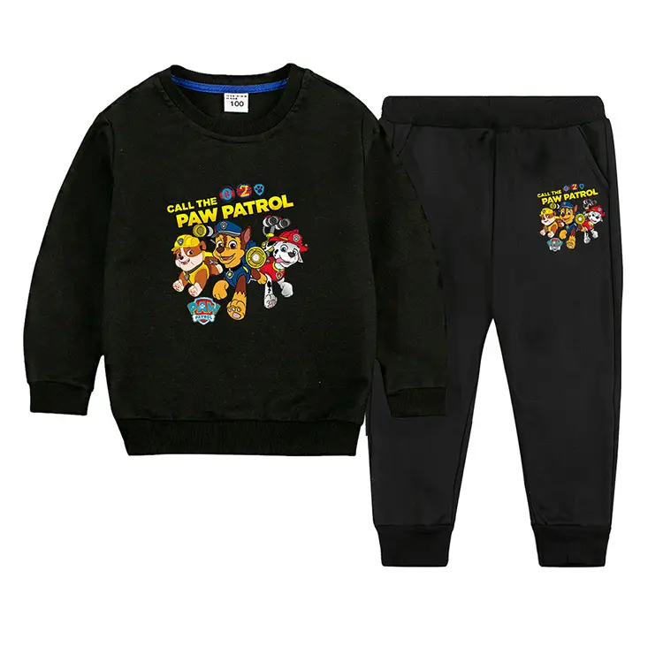 Wang Wang Boys Orange Cartoon Sweatpants Set 2022 — feature 11