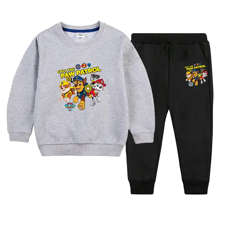 Wang Wang Boys Orange Cartoon Sweatpants Set 2022 — feature 12