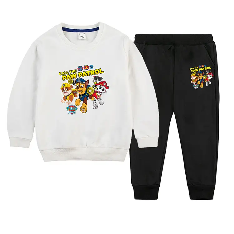 Wang Wang Boys Orange Cartoon Sweatpants Set 2022 — feature 13
