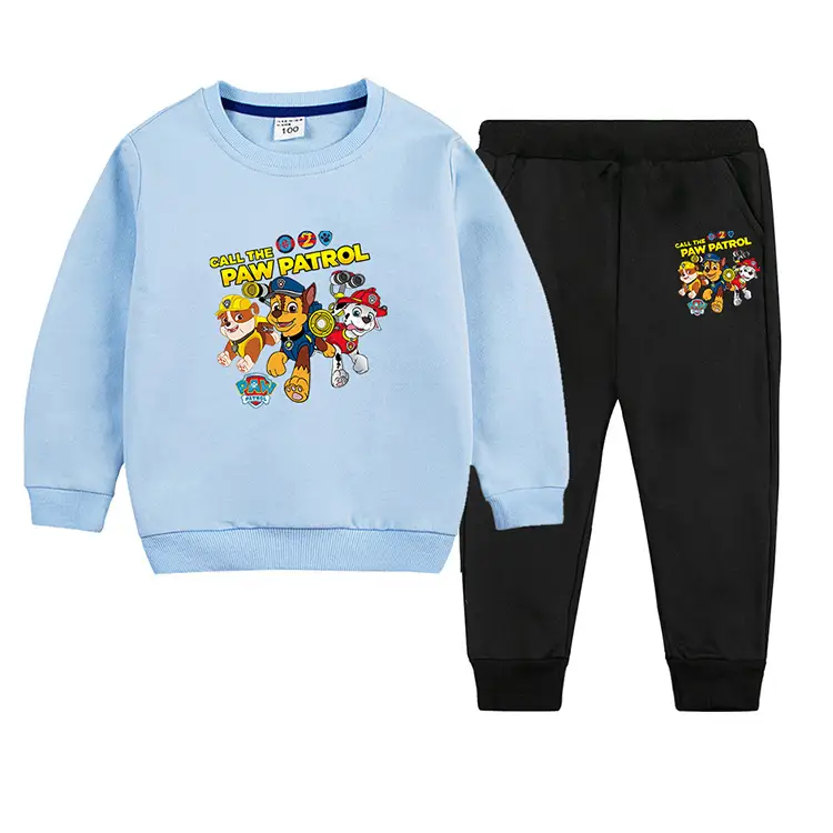 Wang Wang Boys Orange Cartoon Sweatpants Set 2022 — feature 16